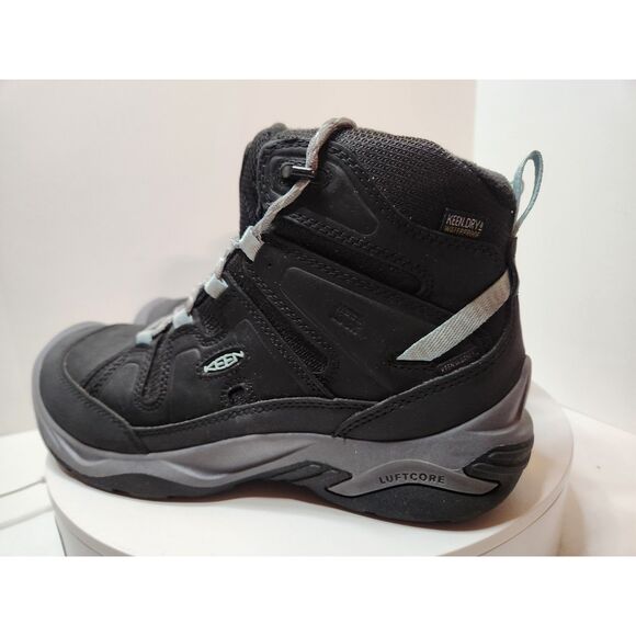Keen Circadia Mid Polar Waterproof Boots | Women’s 9.5 | Black/Cloud Blue - Picture 5 of 13